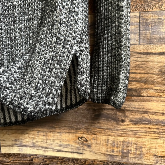 Express | Black/White Oversized Cable Knit Cowl Neck Sweater (size S) - Picture 5 of 5